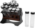 banapoy Single Dose Coffee Bean Storage Tubes and Stand, Adjustable Large Tempered Glass Sealing Coffee Bean Cellars with Adjustable Display Rack and by Facilitateyourlife