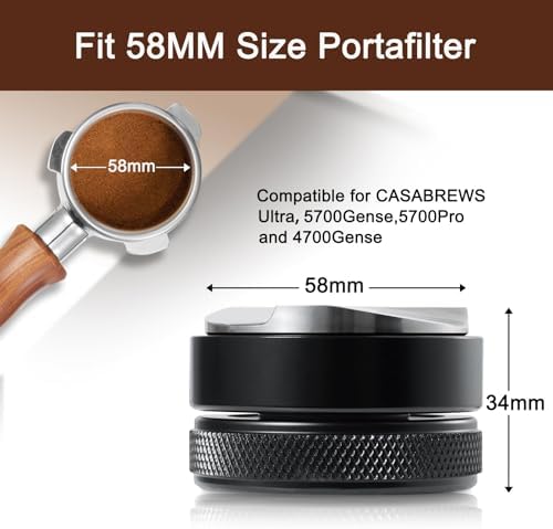 58mm Bottomless Portafilter and Coffee Distributor Compatible for CASABREWS Espresso Machine Ultra, 4700Gense, 5700Gense and 5700Pro - Image 7