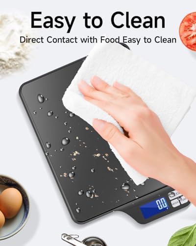 Large 5kg/11lb Kitchen Scale with 0.1g/0.01oz High Precision, USB Rechargeable Food Scale, Stainless Steel Pan, with Tare Function,for Baking Cooking Coffee Package Postage - Image 7