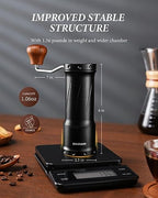 SHARDOR Professional Manual Coffee Bean Grinder with 420 High-Strength Stainless Steel Conical Burr, Hand Coffee Grinder with Ultra-granular Adjustment, Enhanced Stability with Wider 1.06oz Chamber - Image 2