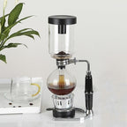 Borosilicate Glass Syphon Brewer, 5 Cups(500ml) Syphon Coffee Maker, Vacuum Coffee Pot with Stainless Steel Stand,High-Temperature Resilience, for Coffee Aficionados by Unknown