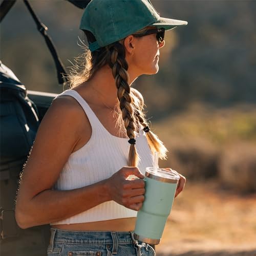 YETI Rambler 25 oz Tumbler with Handle and Straw Lid, Travel Mug Water Tumbler, Vacuum Insulated Cup with Handle, Stainless Steel, Tropical Pink - Image 2