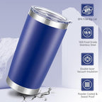 20 oz Tumblers Bulk Stainless Steel Tumbler with Lid, 6 Pack - Image 4