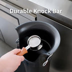 watchget Commercial Espresso Knock Box - Floor Standing Coffee Ground Bin with Removable Bar, Non-Slip Base, Heavy-Duty Barista Dump Bin Includes 30 Garbage Bags, Black - Image 4