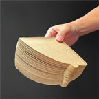 600 Pcs Hand-Brewed Coffee Filter Papers – Conical Wood Pulp Portable Drip Sheets For Cafe Tools - Image 3