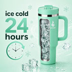 Farsea 40oz Insulated Stainless Steel Travel Tumbler with Handle & Straw - Image 6