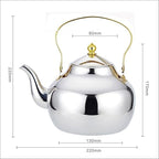 SANQIAHOME 2.1 Quart Stainless Steel Teapot With Infuser,Tea Kettle For Stove Top Minimalist Style - Image 3
