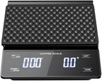 Coffee Scale with Timer, 3 kg / 6.6 lbs High Precision Digital Kitchen Scale, 0.3 g Accuracy for Pour Over Espresso Baking Food Weight, Rechargeable Black, 7.3 x 5.1 x 1.2 in / 18.5 x 13 x 3 cm by Unknown
