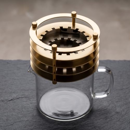 Titanium V60 Coffee Dripper, Pour Over Coffee Dripper, Portable Reusable Cone, Detachable Structure, 2-Cup Capacity, for Travel, Camping, Gift - Image 6