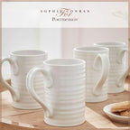Portmeirion Sophie Conran Tall Mugs, Set of 4 – 12 Oz Fine Porcelain Coffee & Tea Cups – Stylish Everyday Drinkware for Dining & Entertaining, Elegant White Kitchen Tableware - Image 2