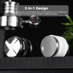 IKAPE Coffee Products, 53mm Coffee Distributor & Hand Tamper, Adjustable Depth Espresso Distributor Fits All 53mm Espresso Portafilter, Compatible with 54MM Breville Bottomless Portafilter (Black) - Image 3
