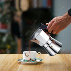 Stainless Steel Moka Pot, 6 Cup Stovetop Espresso Maker for Authentic Italian Coffee - Durable Rust-Proof Coffee Percolator, Premium Espresso Coffee Maker for Home and Outdoor Use (6 Cup 300ml) - Image 3