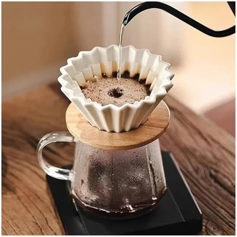 Ceramic Coffee Dripper Pour Over Maker Set Brewing Kit For Home Cafe Accessories(Black) - Image 5