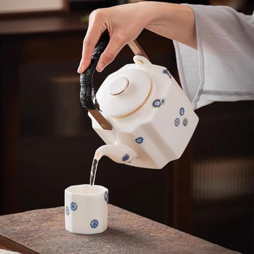 Tea Pots For Loose Tea Simple White Porcelain Teapot 1000ml Large Capacity Office Liner Filter Teapot Tea Infuser Pot - Image 7
