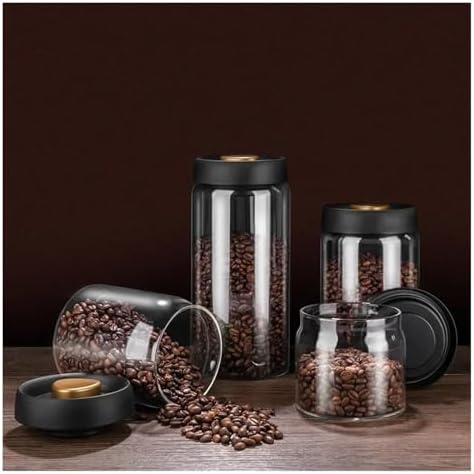Manual Vacuum Sealed Coffee Can – Borosilicate Glass Tea Jar, Storage Container for Coffee Beans(1800ml) - Image 2