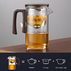 Magic Witchcraft Enchanted Glass Teapot Heat-Resistant Borosilicate Tea Pot with Strainer, Water Separation Function & Anti-Scald Handle, Blooming/Loose Leaf Tea Hot Cold Beverages (520, Milliliters) - Image 2