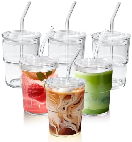 Matcha Cup Iced Coffee Tumbler, 15 oz, Set of 6 by ICESIP
