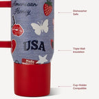 HydroJug Traveler 20oz Kids Insulated Tumbler with Handle, American Honey - Image 3
