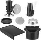 6 PCS Espresso Accessories Kit 58 mm, Coffee Tamper Set with Distribution Tool, Dosing Funnel, Puck Screen, Knock Box and Mat, Espresso Machine Workflow Tools for Coffee Preparation - Image 5