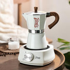 Bincoo Blue Moka Pot 6 Cups, Espresso Maker Stovetop, Aluminum Espresso Pot Classic Italian Coffee Maker,Single Safety Valve - Image 4
