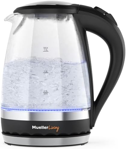 Mueller Living 1.5L Electric Kettle, Tea Kettle for Boiling Water by Mueller