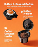 SHARDOR Single Serve & Carafe Coffee Maker, Dual Brew for K Cup Pods & Ground Coffee, Hot & Iced Drip Coffee Machine, 6-24oz Sizes, 95oz Removable Water Reservoir, 24H Programmable, Thermal Carafe - Image 2