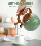3.2Qt Stainless Steel Whistling Tea Kettle Stovetop, Emerald Green - Image 5
