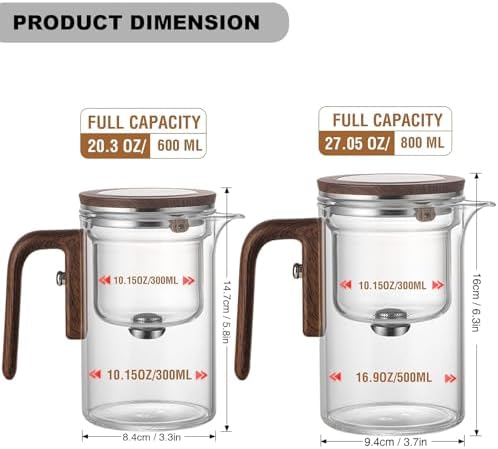 800ml/27.1oz Magic Tea Pot With Strainer - Image 3