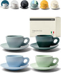 KIVY Cappuccino Cups set - 4x 8oz - Thick-walled stoneware cappuccino cup by KIVY
