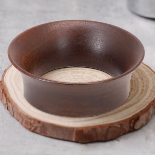 Espresso Dosing Ring Wood, for 51mm 53mm 58mm Portafilter Magnetic Coffee Grounds Funnel, for barista Tool Brown(51mm) - Image 3