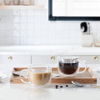 CNGLASS 8oz (4-pack) Double Wall Glass Mugs 33.8oz Glass Teapot Stovetop Safe - Image 4