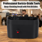 Coffee Portafilter Cleaner, Espresso Machine Coffee Maker Handle Cleaner with Brush and Scraper for Semi Automatic and Full Automatic Machines - Image 3