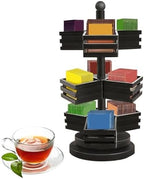 Tea Holder Organizer 3-Tier Large Capacity Rotating Sugar Packets Chest by Unknown