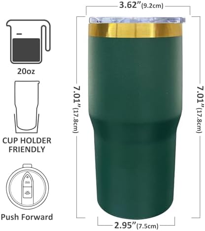 20 oz Tumbler Bulk Stainless Steel Tumblers with Lids and Straws Army Green - Image 2