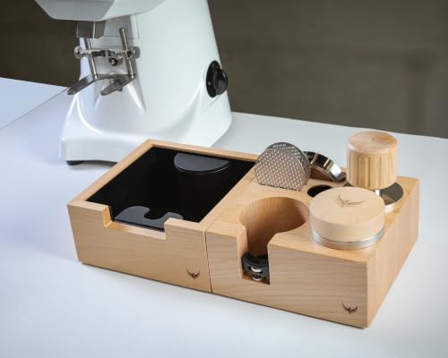 58mm Barista Kit Espresso Tools Set – Dosing Funnel, 2 Filter Screens, Distribution Tool, Self-Leveling Tamper, Tamp Station & Knock Box for ECM, Gaggia, Quick Mill, Oracle Jet & Rocket - Image 3