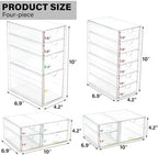 Prsildan 17 Drawers Teacher Toolbox Office Supply Organizer, Set of 4 - Image 3