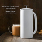 ESPRO - P7 French Press - Double Walled Stainless Steel Insulated Coffee and Tea Maker with Micro-Filter - Keep Drinks Hotter for Longer (Matte White, 18 Oz) Cleaning Powder - Image 3