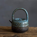 KYUSAR Japanese Cast Iron Teapot Chinese Teapot 450ml Ceramic Chinese Teapot Tea Pot Home Accessories Cheerful and Bright Gift Tetsubin Tea Pot (Color : C, Size : 450ml) - Image 5