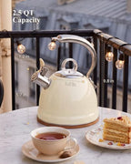 Harriet Whistling Tea Kettle for Stove Top, 2.5 QT Stainless Steel Teapot - Image 5
