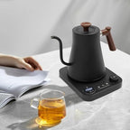 Gooseneck Electric Kettle 1200W, 0.24Gal/0.9L Constant Temperature Electric Tea Kettle with Adjustable Tempera 104-212℉, Quick Heating, 304 Stainless Steel for Coffee Tea Home Office (Black) - Image 5