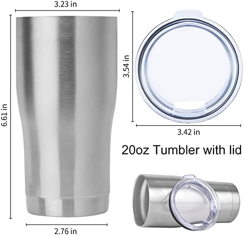 DOMICARE 20oz Tumbler with Lid Stainless Steel Tumblers Bulk, Double Wall Vacuum Insulated Coffee Travel Mug, 12 Count (Pack of 1) Stainless Steel - Image 5