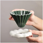Coffee Filter Cloud Conical Ceramic Small Origami Hand Made Funnel Cup Accessories(Color 16) - Image 2