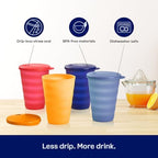 Tupperware Impressions Tumbler Set in Multicolor, 4 Count, Dishwasher Safe and BPA Free (4 Tumblers, 4 Lids, 17 fl oz each) - Image 4