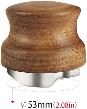Coffee Distributor Tool – Stainless Steel & Walnut Wood, 53mm Adjustable Espresso Accessories for Professional Baristas(Coffee Distributor, 53mm) - Image 3
