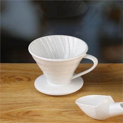 Cracked Ceramic Design Pour Over Coffee Dripper, Food‑Grade Material Barista Accessory for Home and Cafe Brewing(01 2Cups) - Image 5
