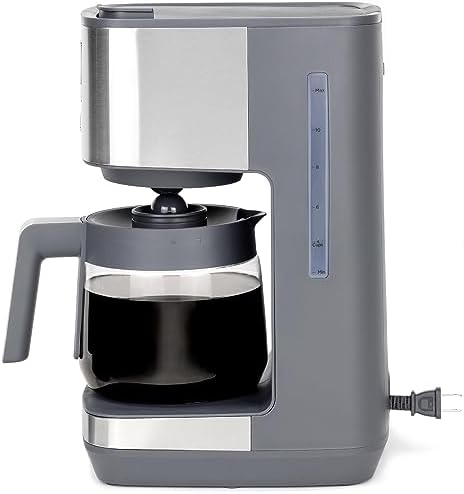 GE Drip Coffee Maker With Timer | 12-Cup Glass Carafe Coffee Pot With Adjustable Keep Warm Plate | Wide Shower Head for Maximum Flavor | Kitchen Essentials | Stainless Steel - Image 3