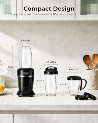 Sangcon 1000W Powerful Personal Smoothies Blender Frozen Fruit Ice Crushing - Image 4