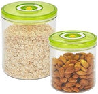 Coffee Canister, 2Pcs Vacuum Seal Containers, Airtight Kitchen Food Storage Container, for Grounds Coffee Bar Accessories, Beans, Tea, Flour, Cereal, Sugar, 2.1QT+1.1QT by snugtopia