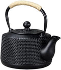Small 900ml Cast Iron Tetsubin Tea Pot with Handle, Japanese Style Iron Teapot for Household Use, Sturdy Heat Retention Teaware for Gongfu Tea and Home Brewing by DIYEAH