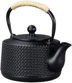 Small 900ml Cast Iron Tetsubin Tea Pot with Handle, Japanese Style Iron Teapot for Household Use, Sturdy Heat Retention Teaware for Gongfu Tea and Home Brewing by DIYEAH